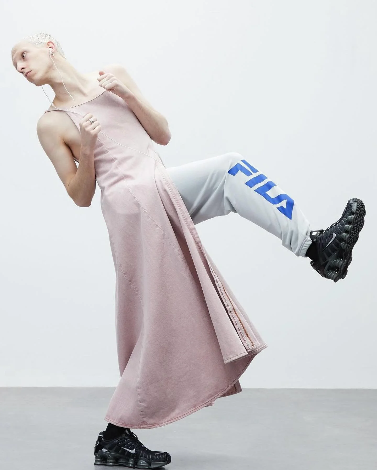 Y/Project Hook and Eye Leg Out Denim Dress in 10 Men