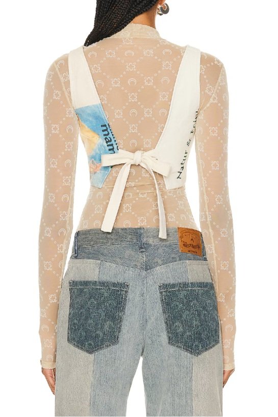 MARINE SERRE Regenerated Tote Bag Bustier Top
