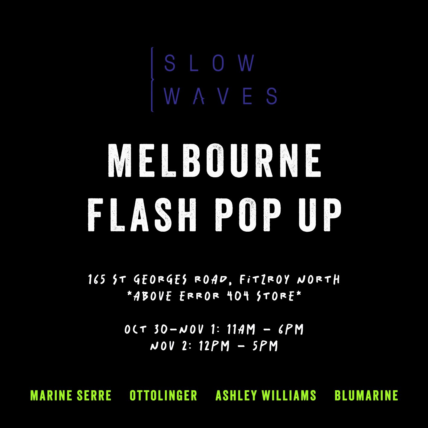 Flash Pop Up For Four Days Only!