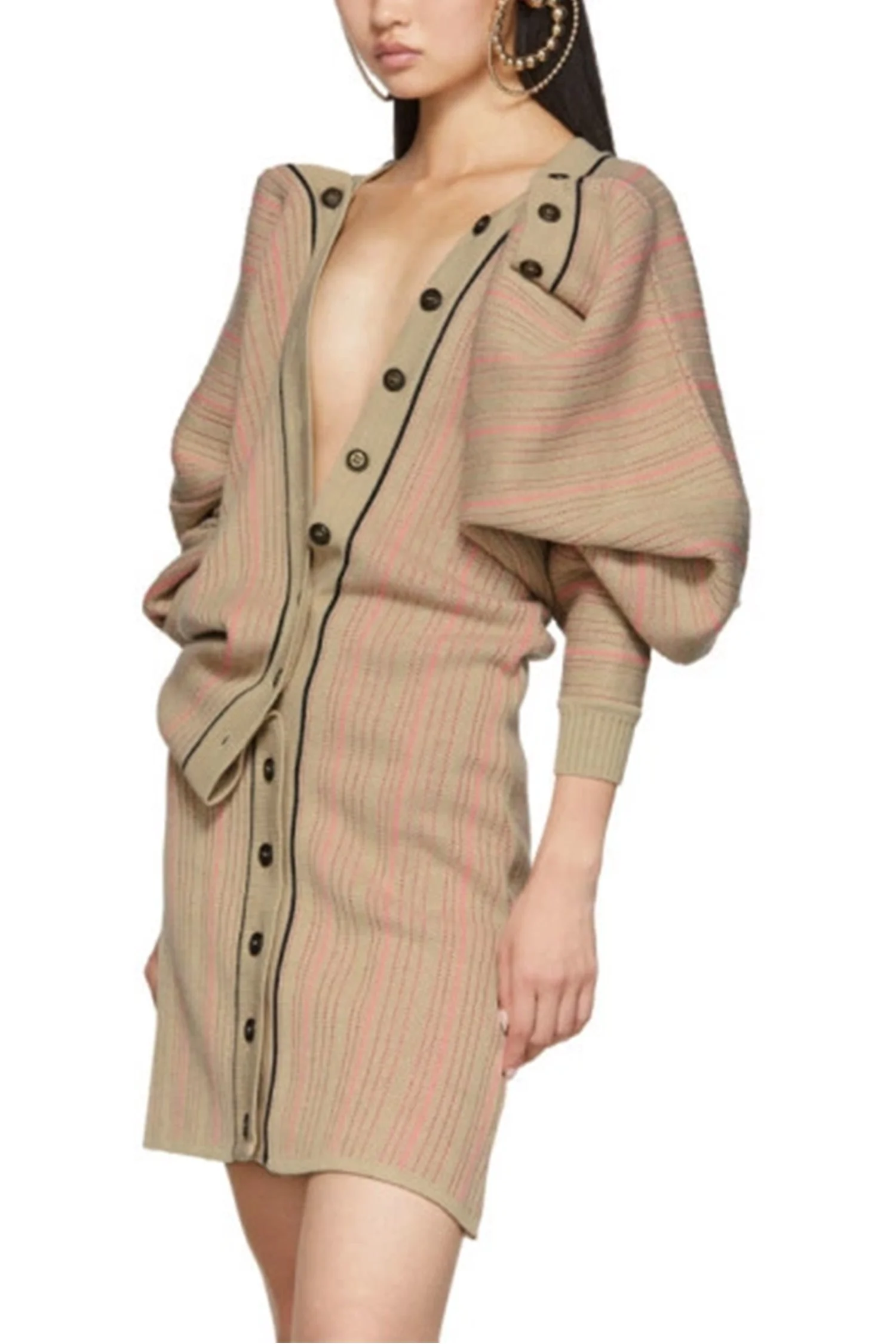 Y/PROJECT Knit Buttoned Dress
