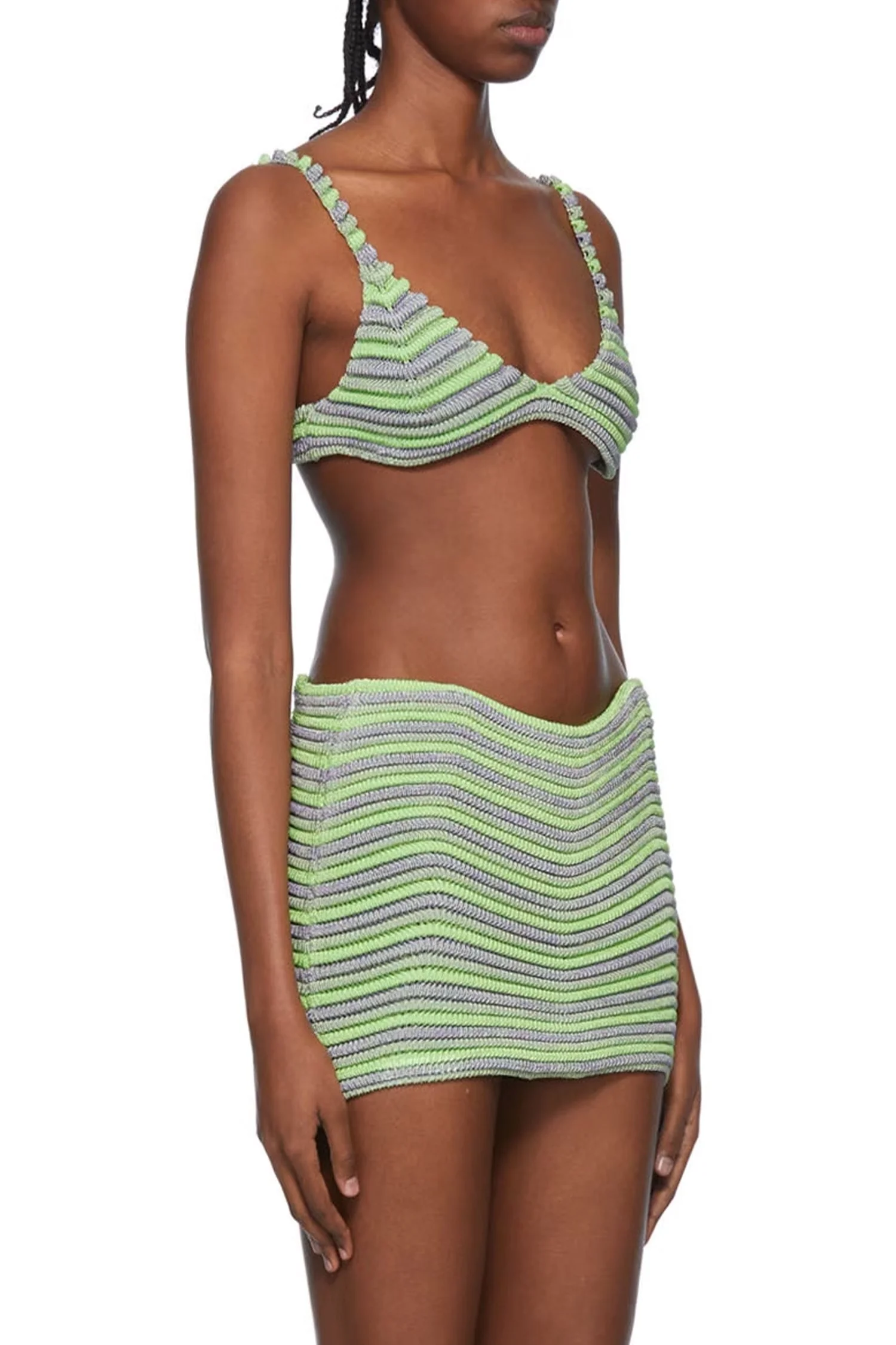 ISA BOULDER Bodycurl Knit Bra, Mint