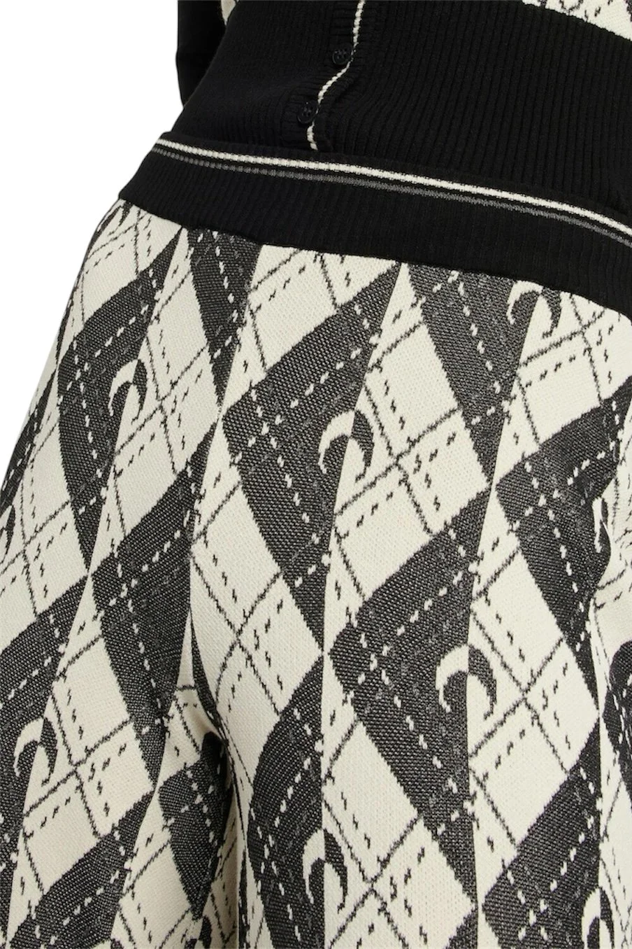 MARINE SERRE Royal Moon Carreaux Knit Pants