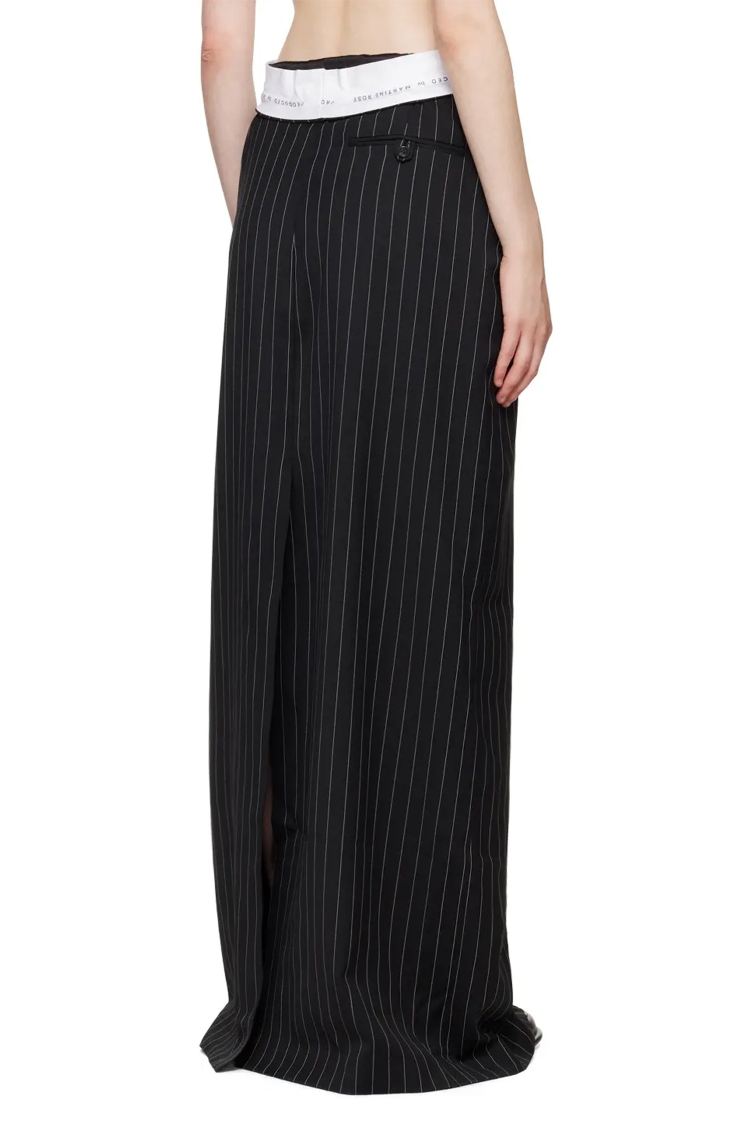 MARTINE ROSE Rolled Waistband Tailored Skirt