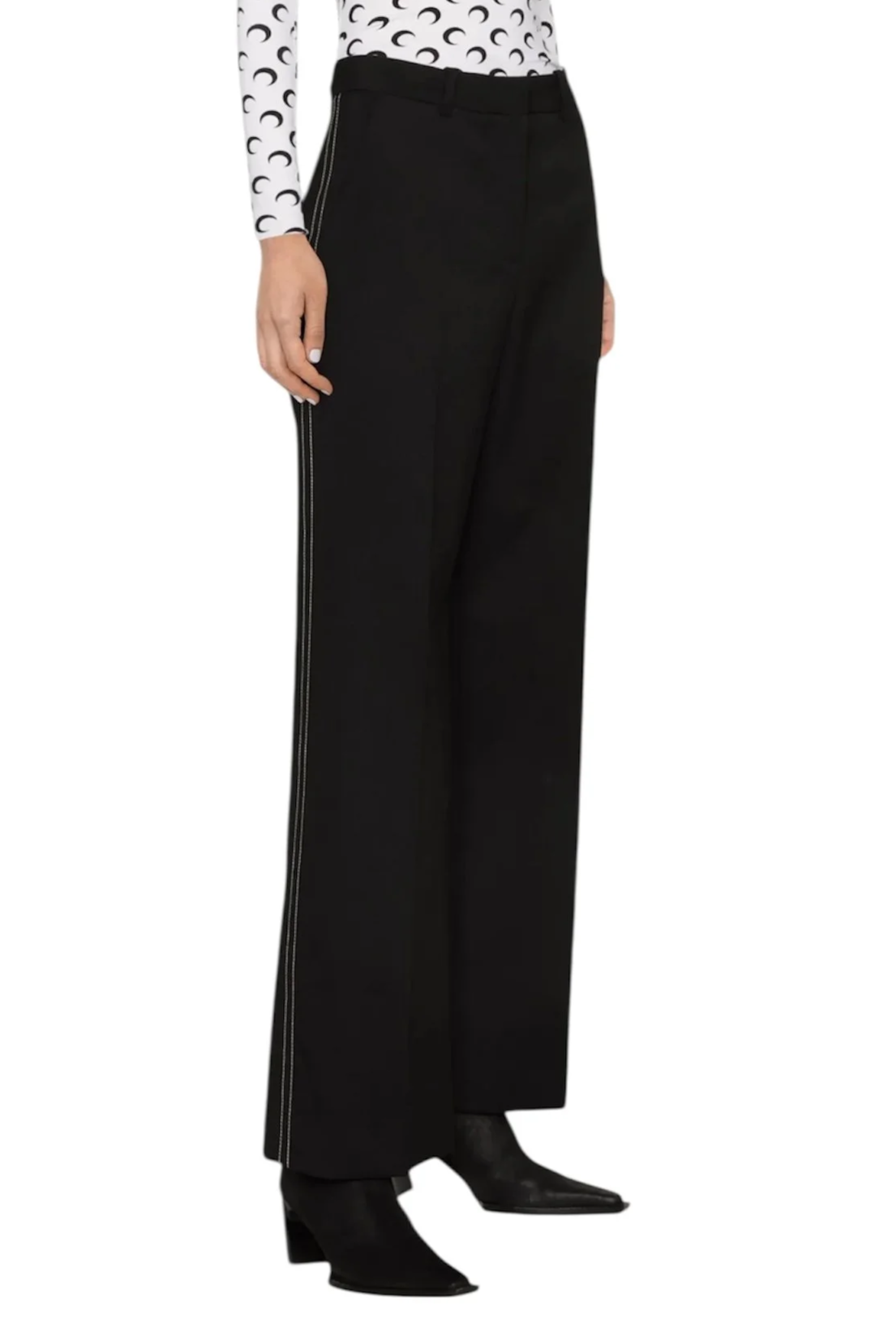 MARINE SERRE Wool Tailored Pants