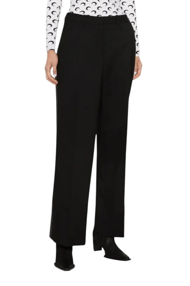 MARINE SERRE Wool Tailored Pants