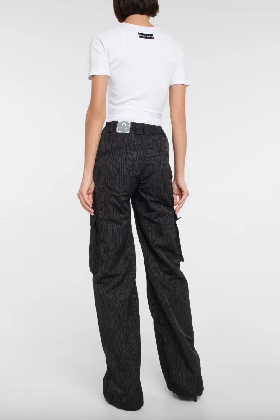 MARINE SERRE Wide Leg Survival Tailored Pants