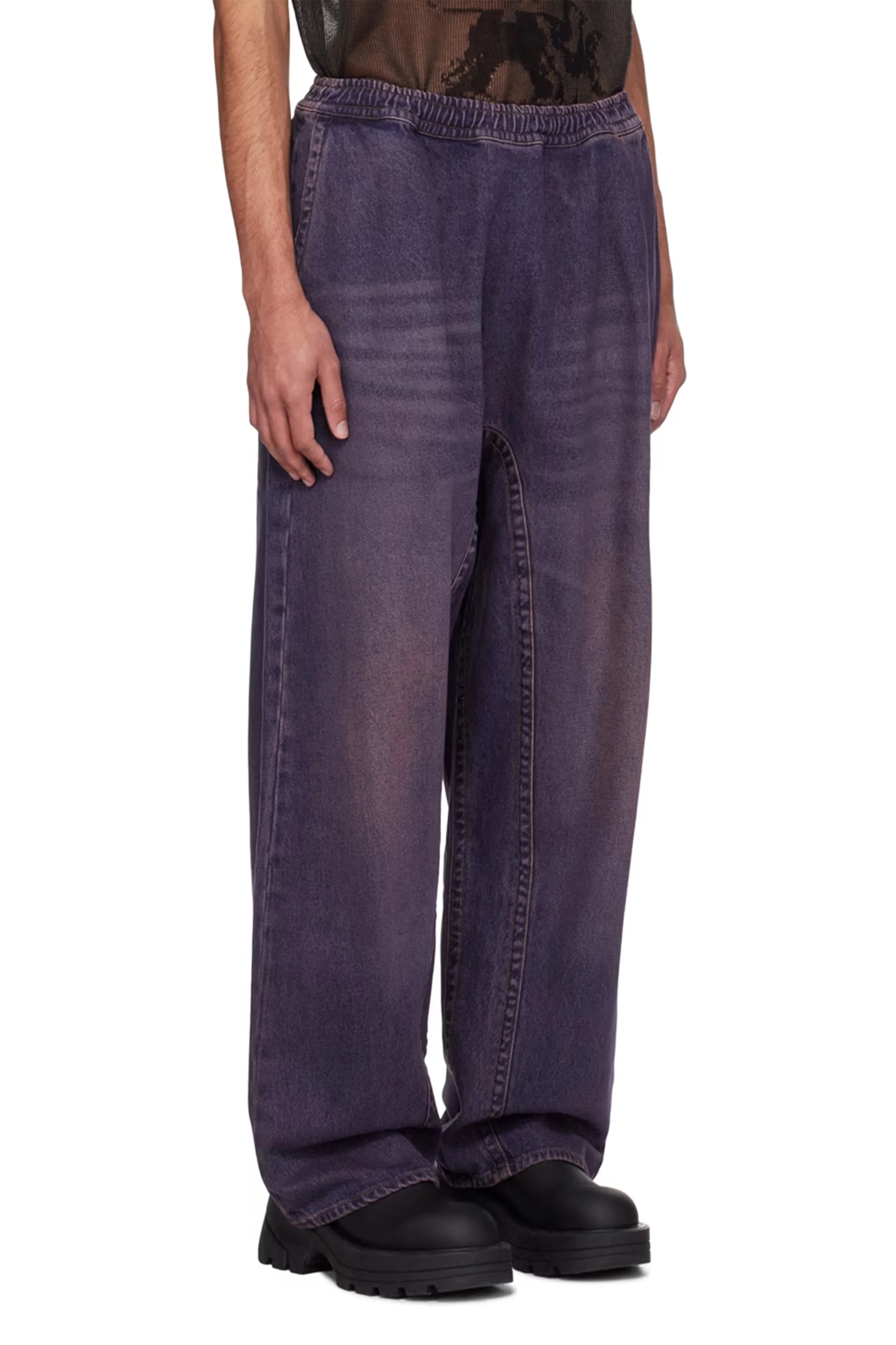 Y/PROJECT Pinched Logo Souffle Jeans