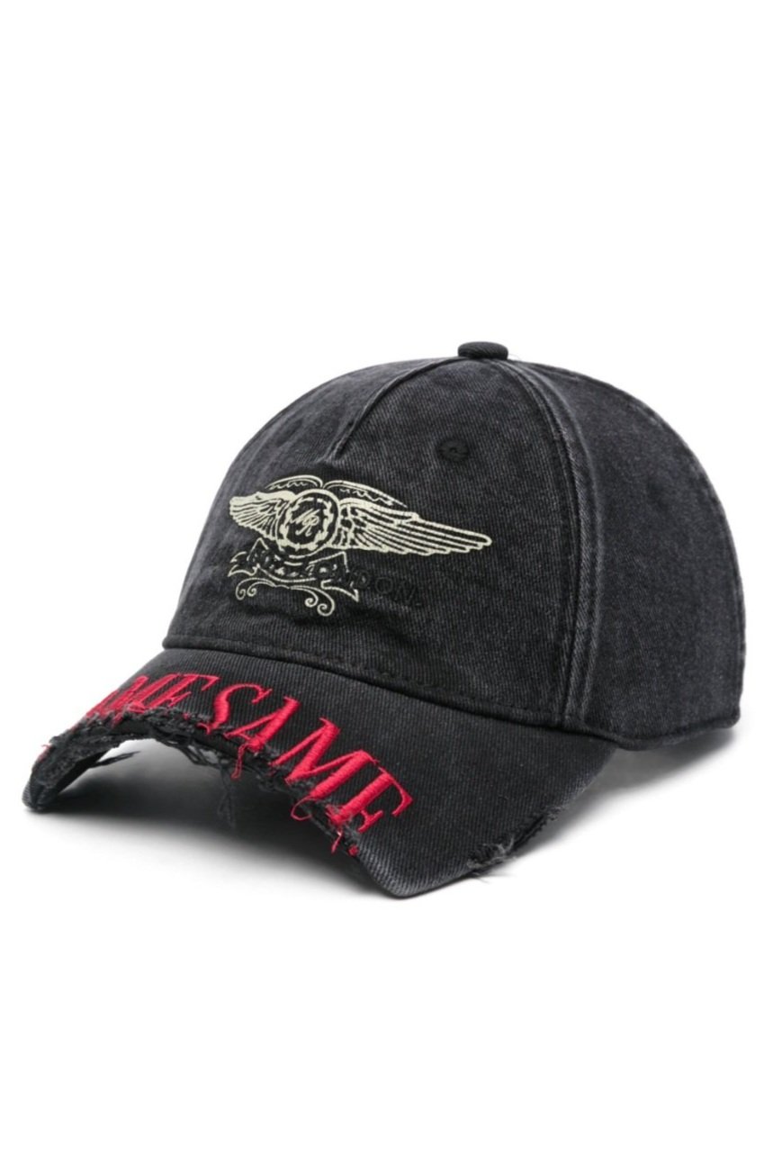 Martine Rose Cut Peak Back Cap, Black — SLOW WAVES Martine Rose Cut Peak Back Cap, Black — SLOW WAVES