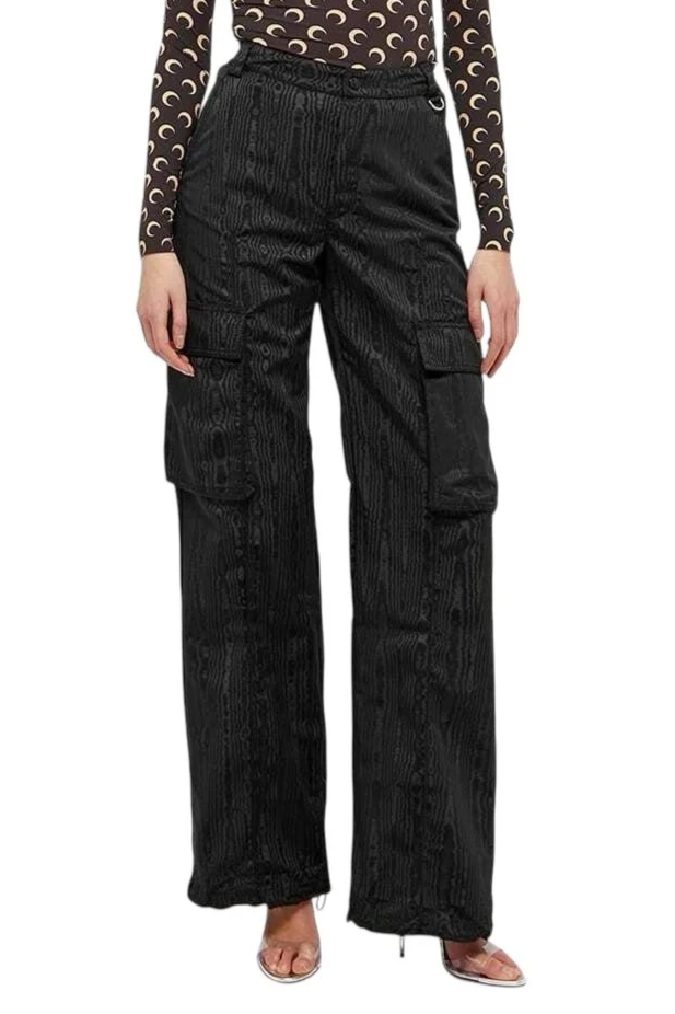 MARINE SERRE Wide Leg Survival Tailored Pants