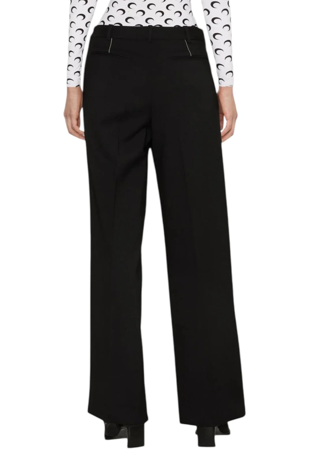 MARINE SERRE Wool Tailored Pants