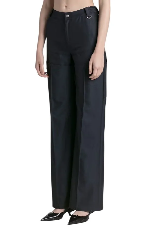 MARINE SERRE Wide Leg Survival Tailored Pants