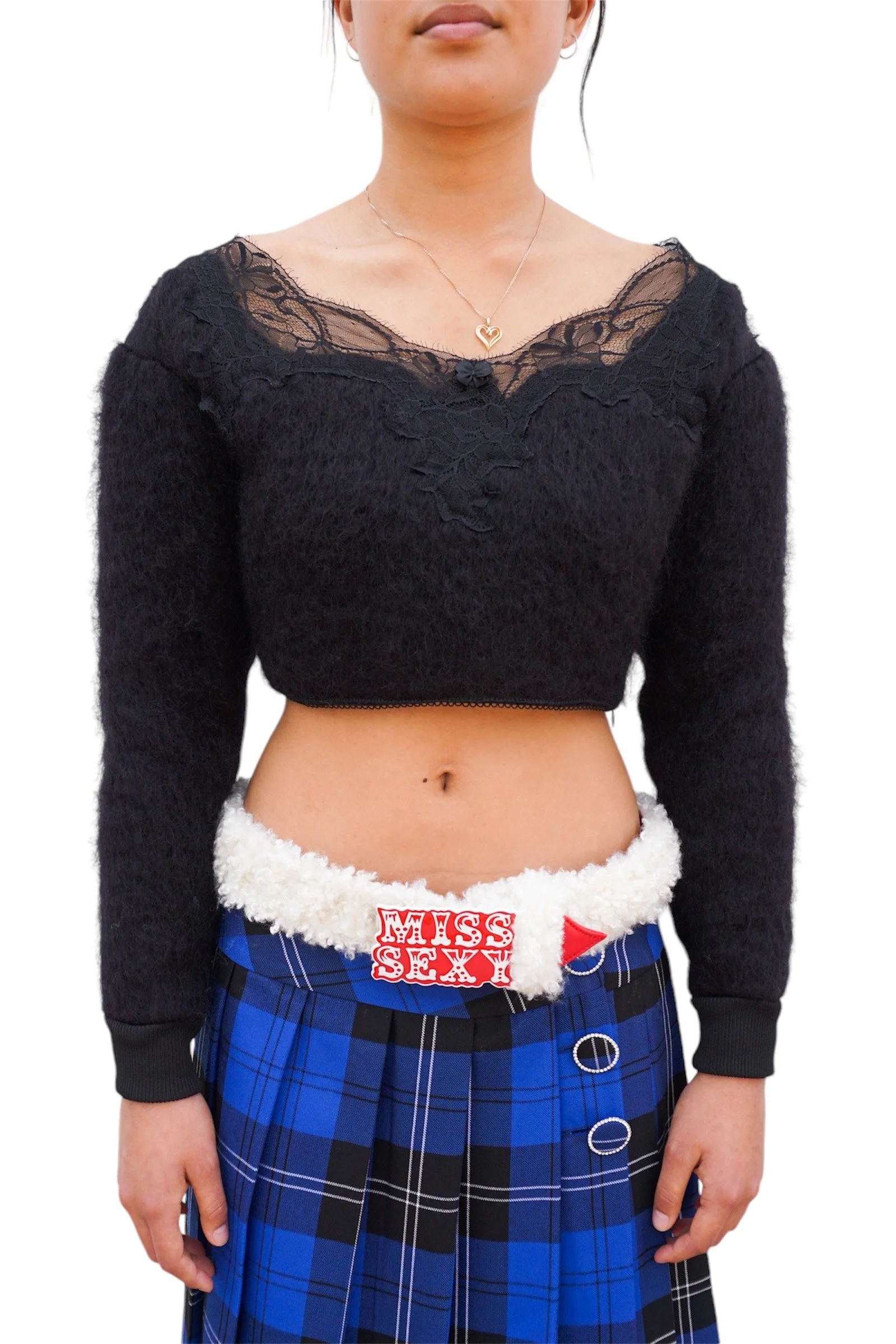 ADRIANA HOT COUTURE Fluffy Lace Sweater