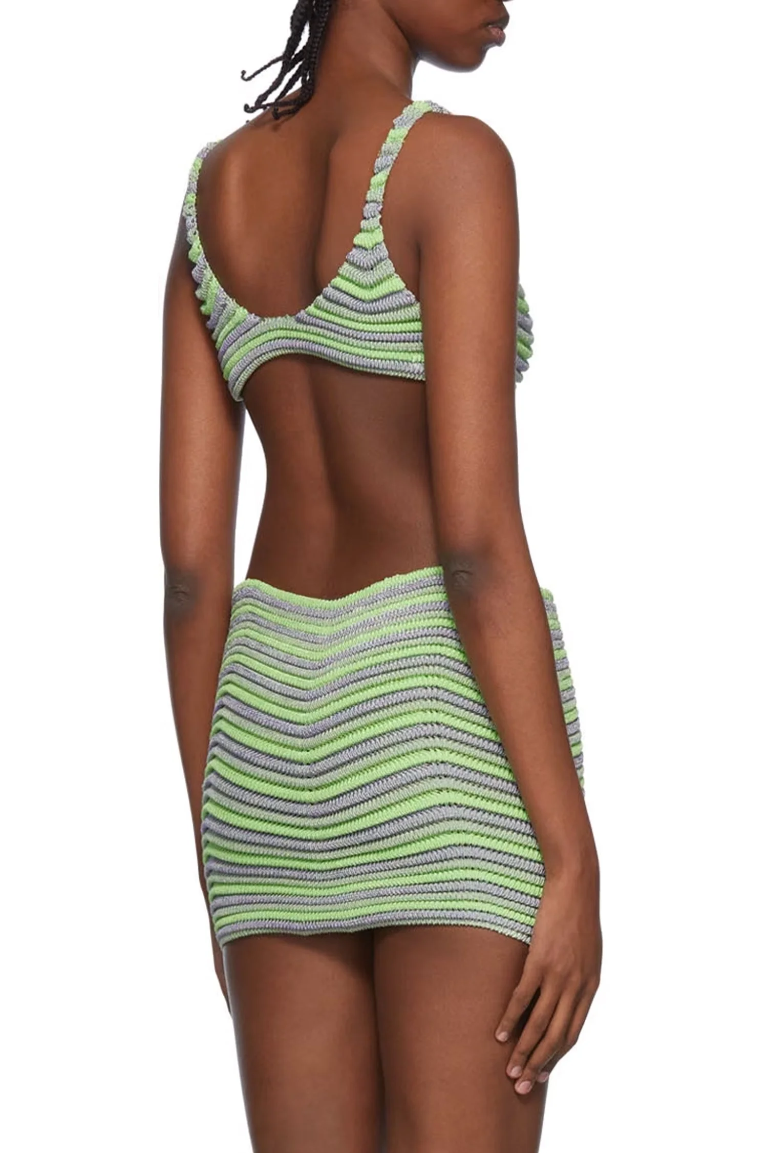 ISA BOULDER Bodycurl Knit Bra, Mint