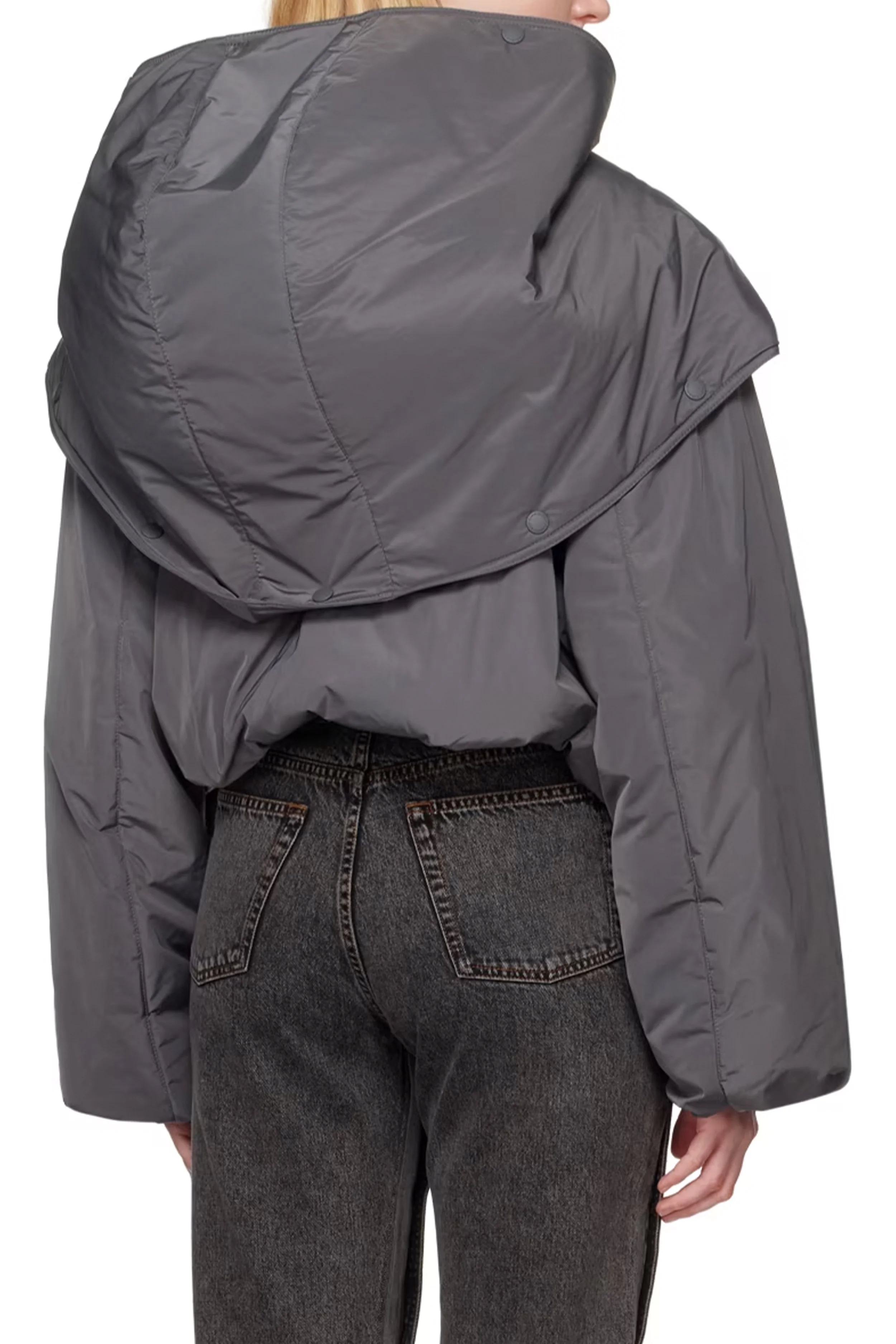 Y/PROJECT Snap Off Panel Hood Cropped Puffer