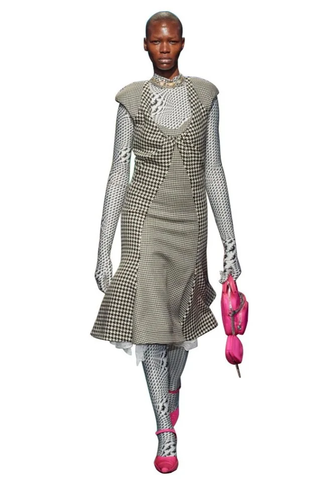 MARINE SERRE Tailored Panel Dress