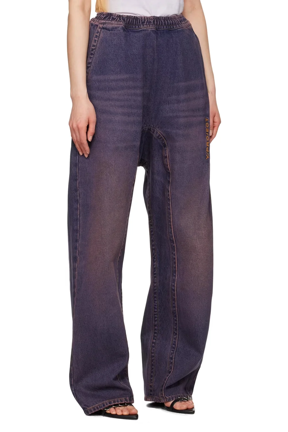 Y/Project Pinched Logo Souffle Jeans — SLOW WAVES 