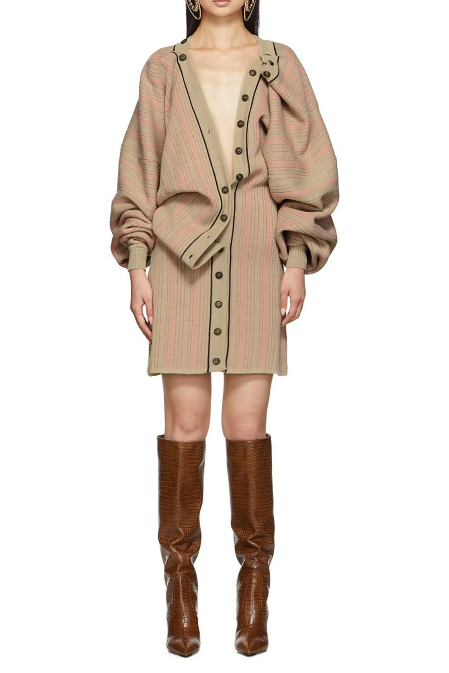 Y/PROJECT Knit Buttoned Dress