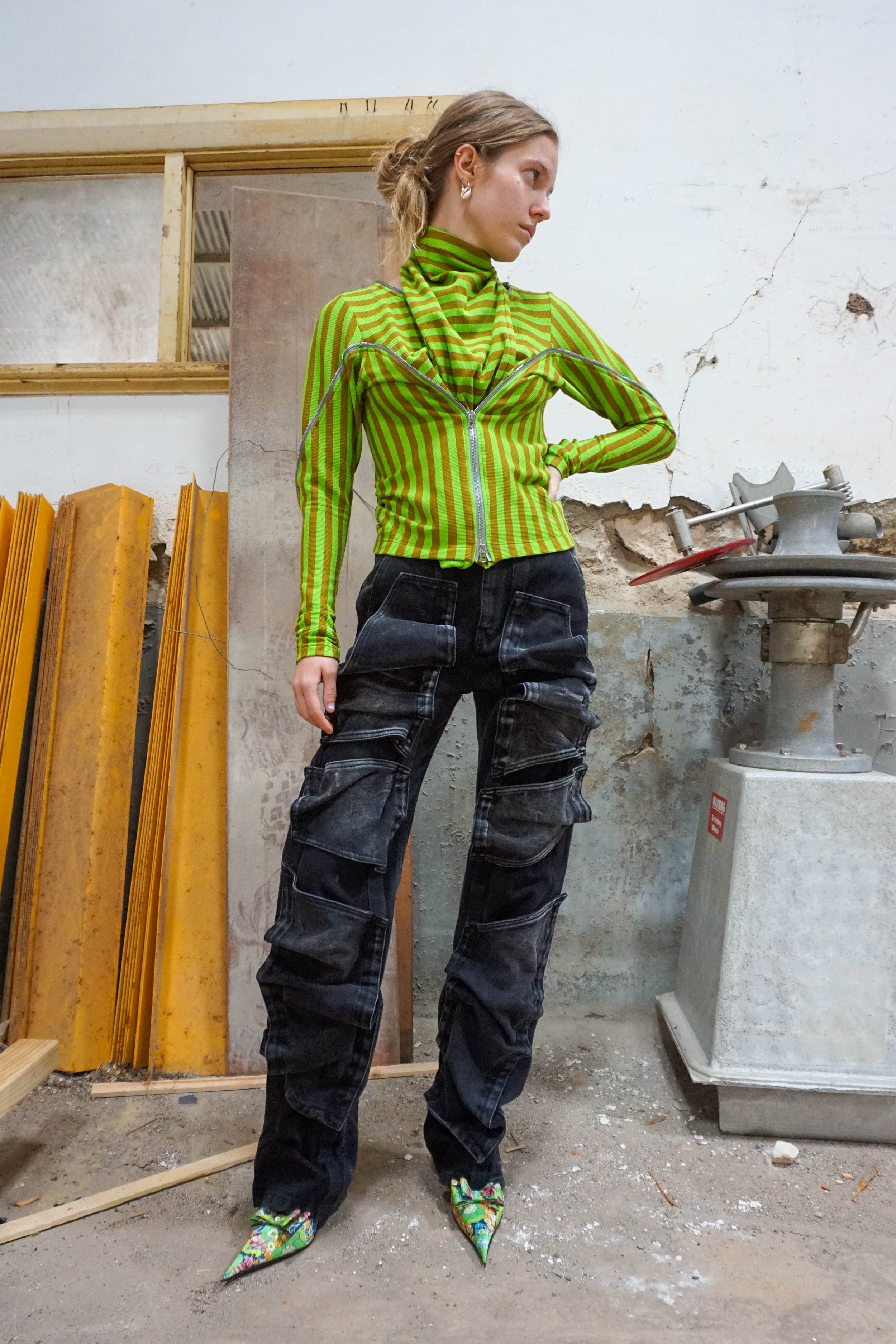 Y/PROJECT Velcro Multi Panel Jeans