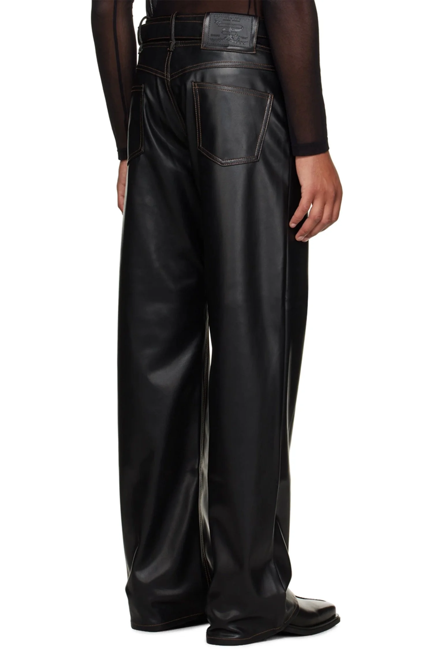 パンツ Y project leather pants Y/Project Y Belt Pants — SLOW WAVES