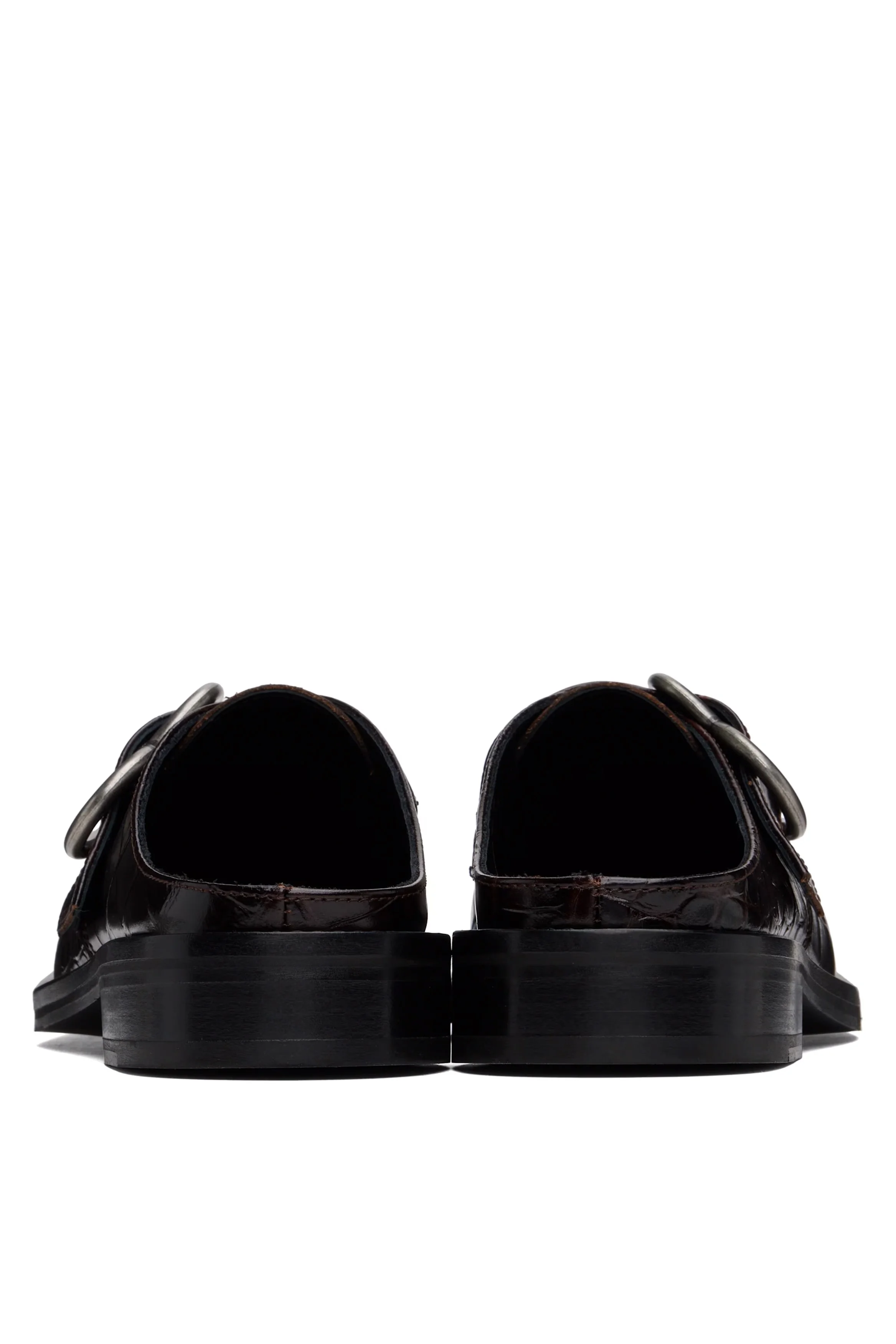 MARTINE ROSE Square Toe Buckle Mule