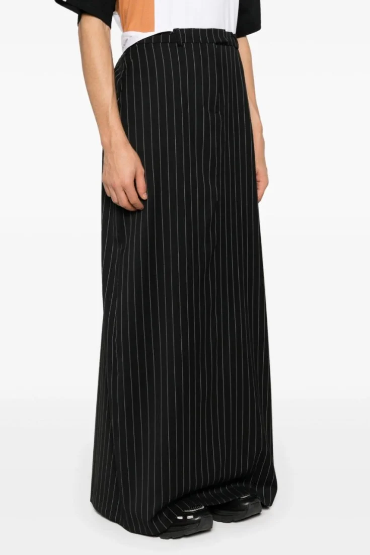 MARTINE ROSE Rolled Waistband Tailored Skirt