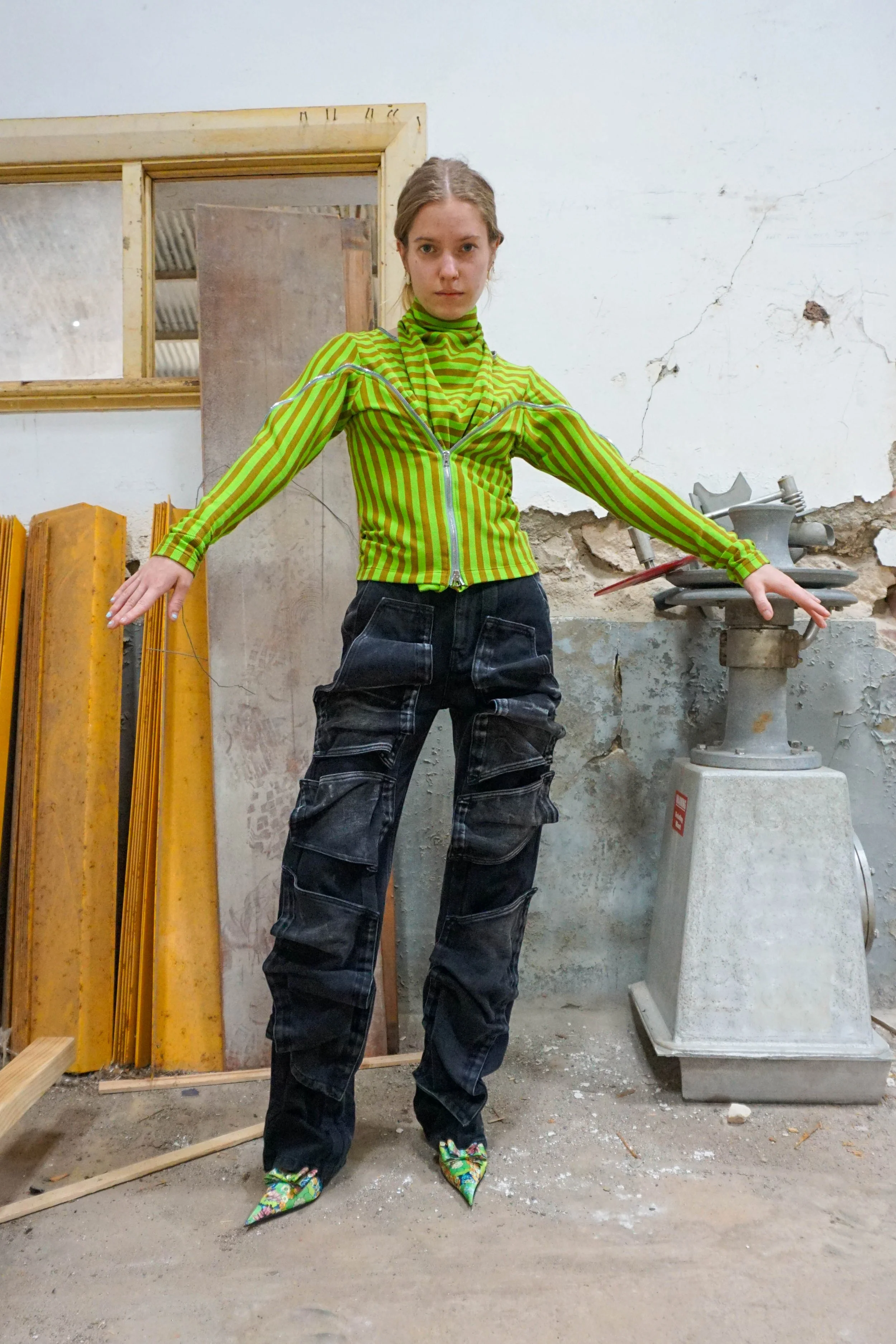 Y/PROJECT Velcro Multi Panel Jeans