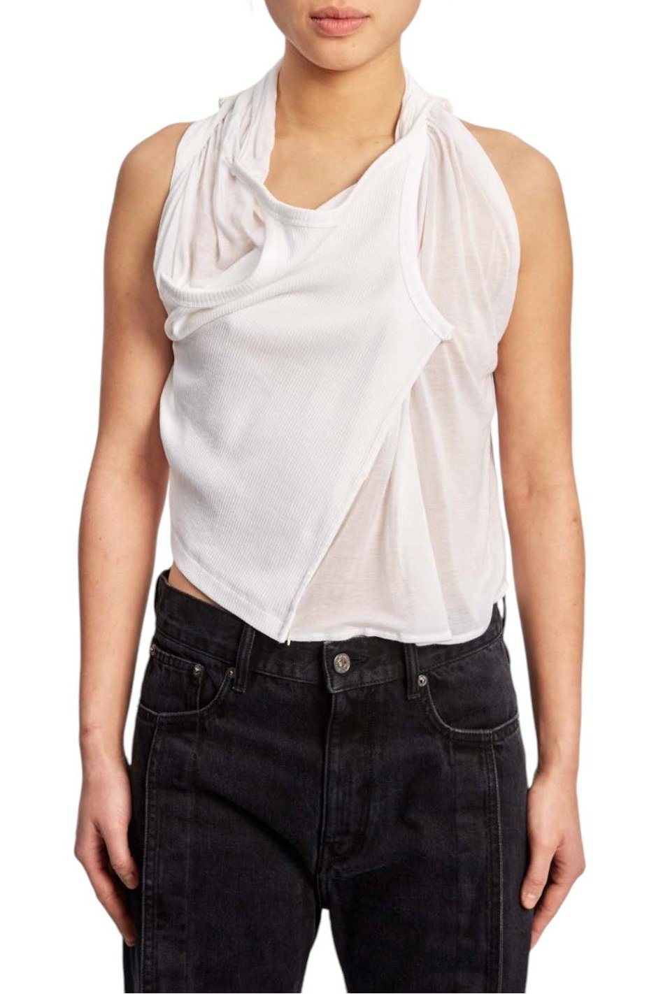 Y/PROJECT Insert Scarf Tank Top