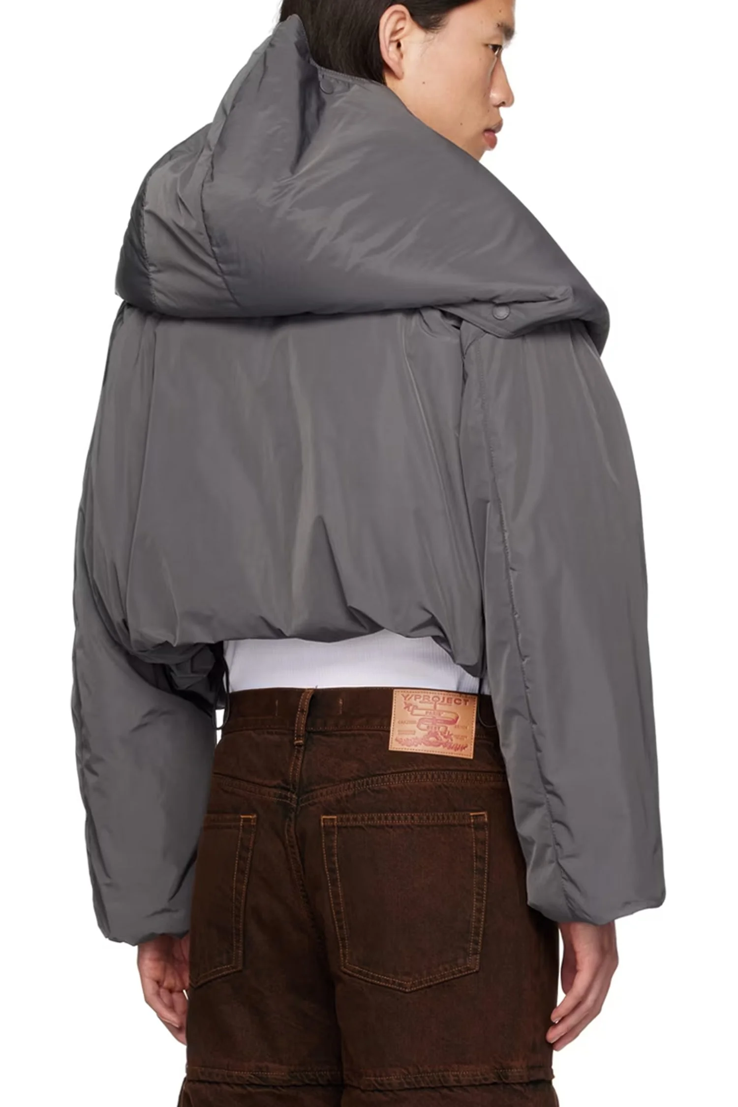 Y/PROJECT Snap Off Panel Hood Cropped Puffer