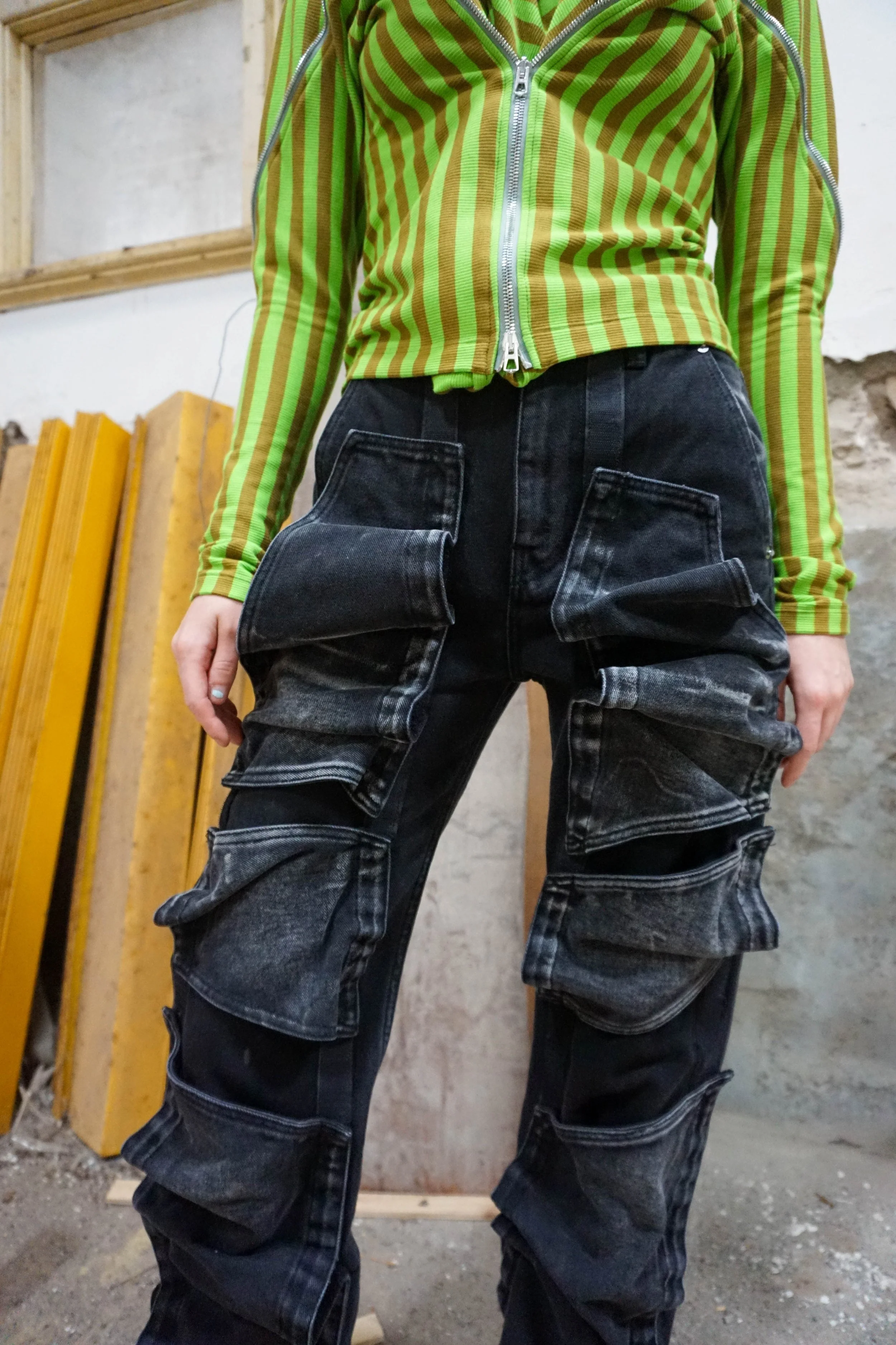 Y/PROJECT Velcro Multi Panel Jeans