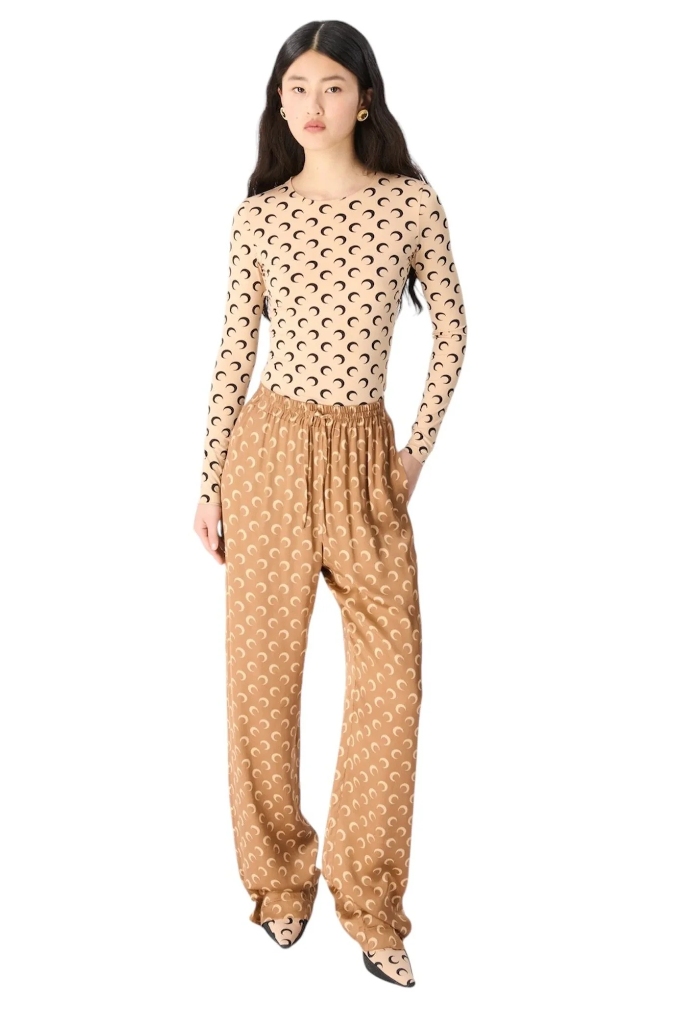 MARINE SERRE Regenerated Moon Second Skin Top