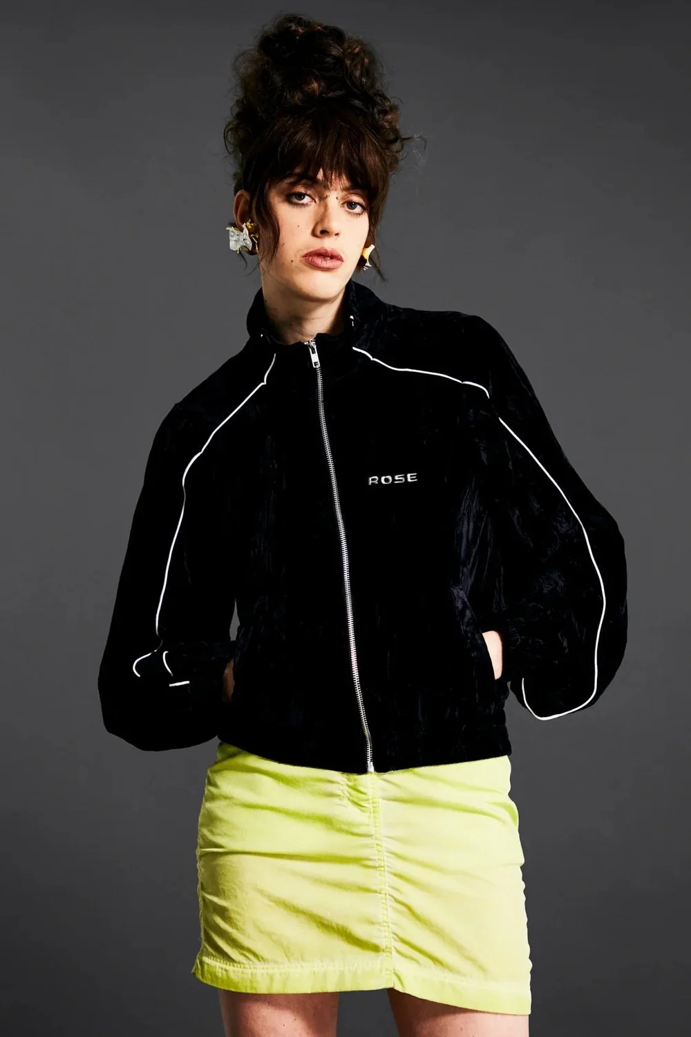 Martine 取り混ぜ Rose 24ss SHRUNKEN TRACK JACKET