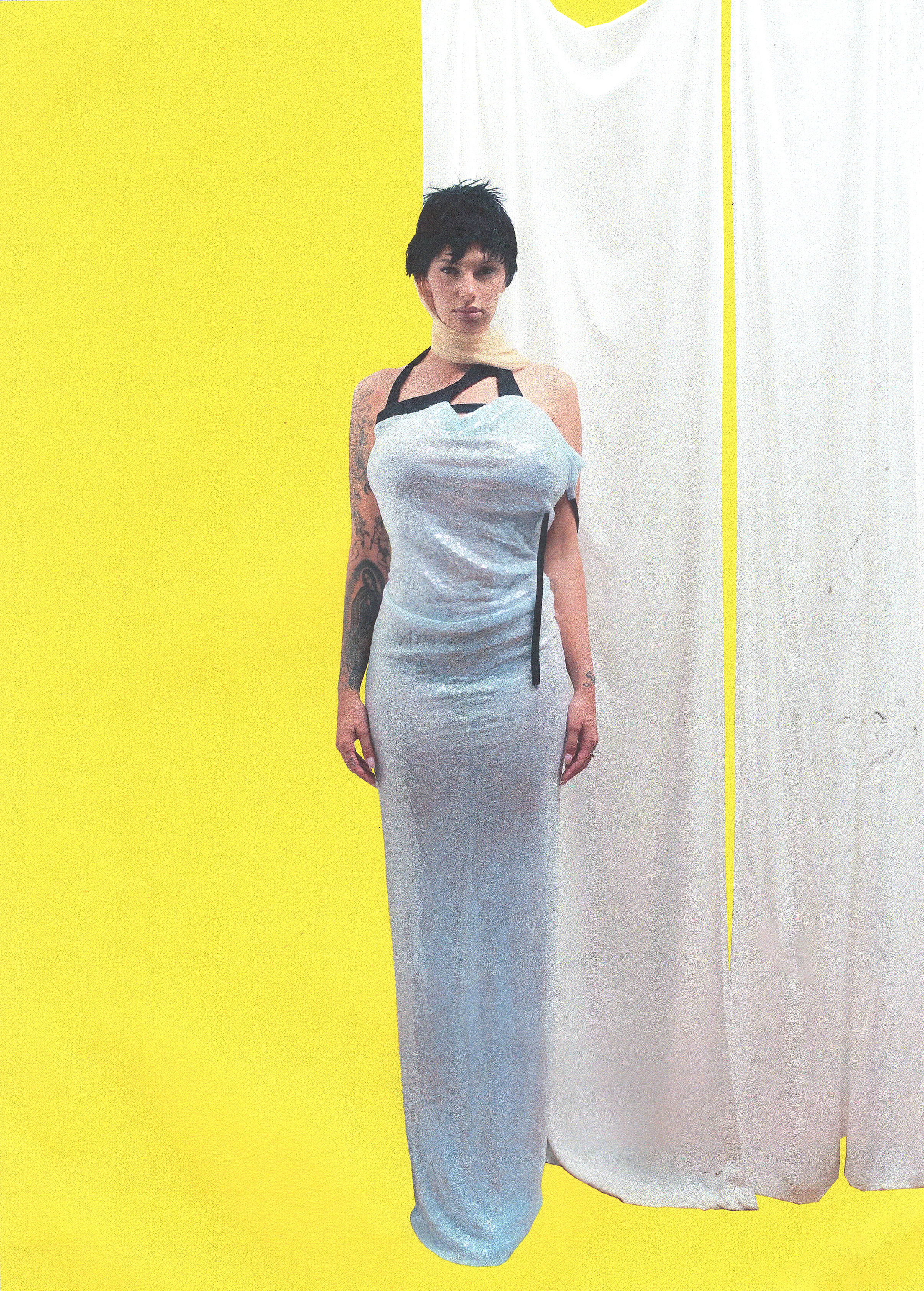 OTTOLINGER One Shoulder Sequin Maxi Dress