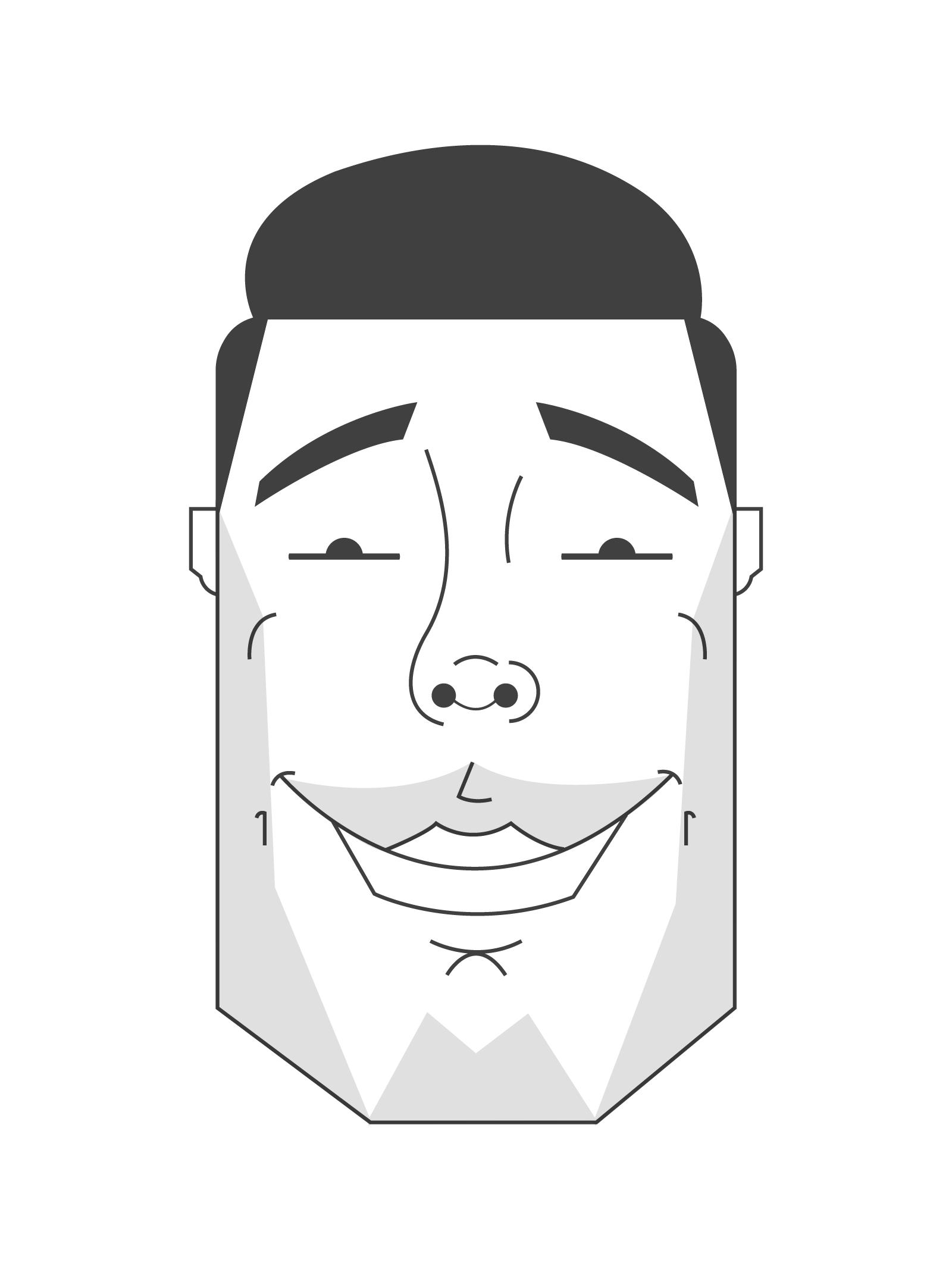 I used the ratios and shapes from my pencil and paper sketch to create my end digital illustration
