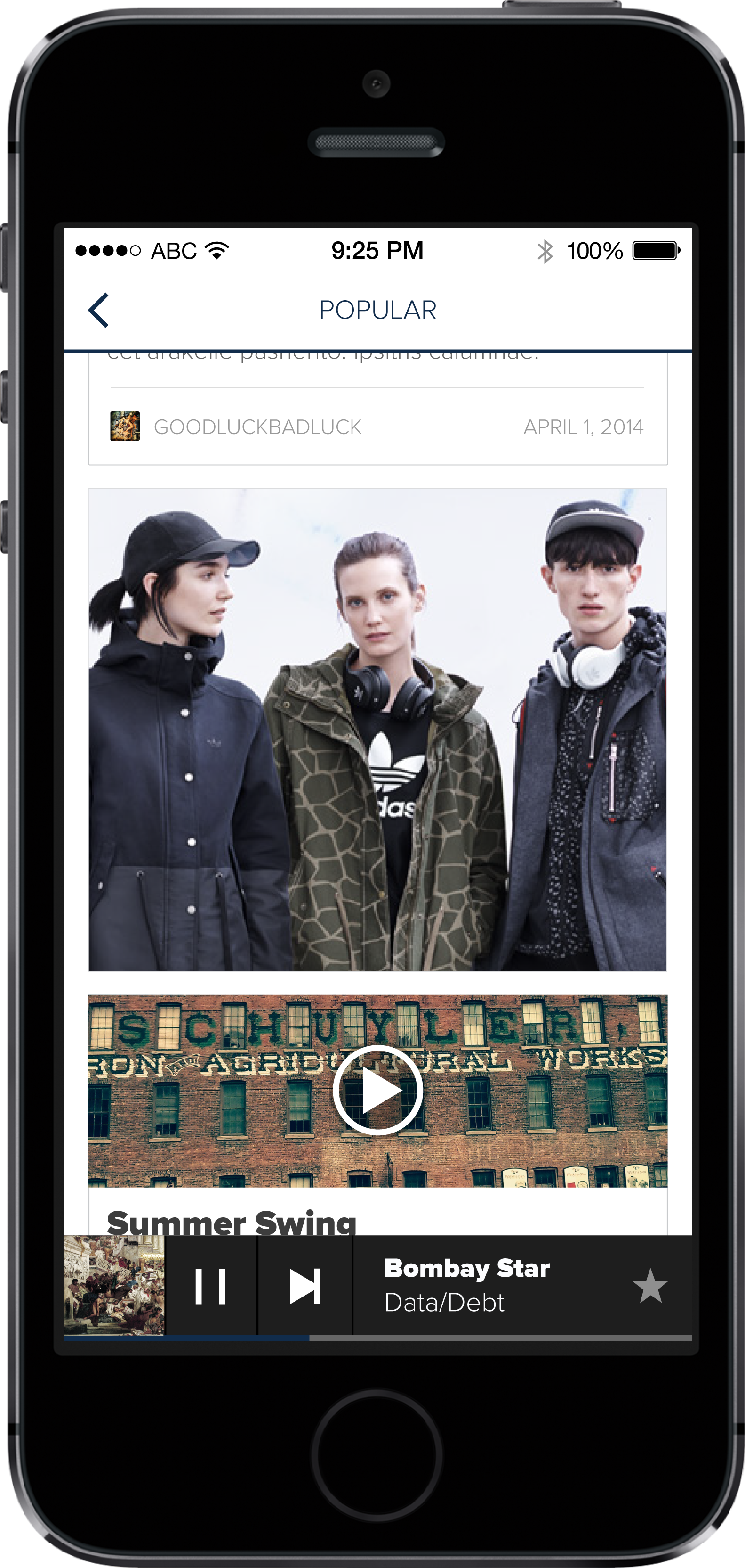 in-feed interstitial