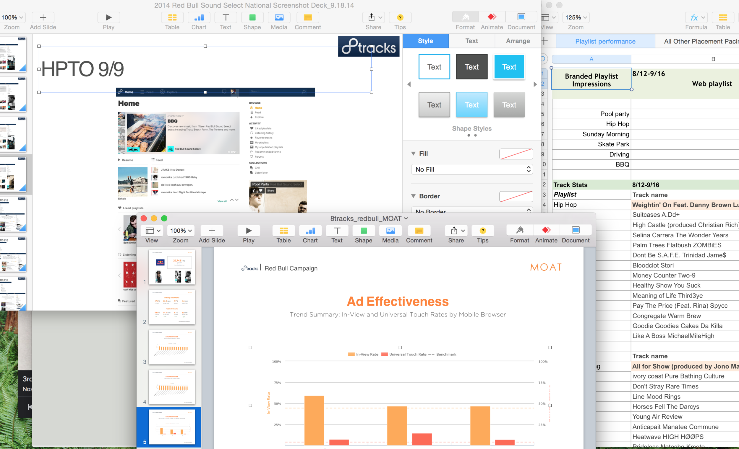 One of my stakeholders, the sales team, typically juggles multiple screens of varying data, metrics, and campaign related images. They have to record, compile, and translate this information into a report for the client.