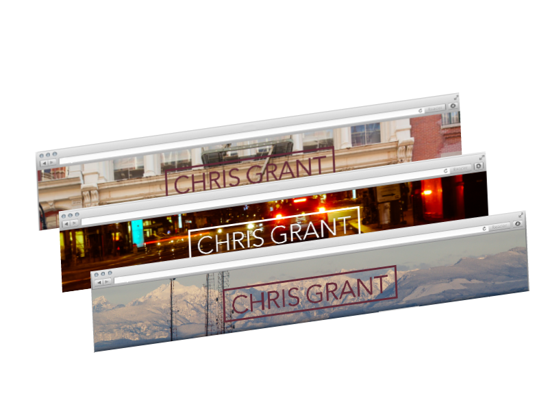 Multi-colored logos and city-scape cover photos
