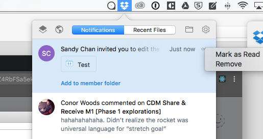 &nbsp; Clicking add will instantly add the folder to the member folder and open the folder in finder.