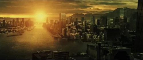 Harbor City, the graphic novel-style world of FURY: THE TALES OF RONAN PIERCE