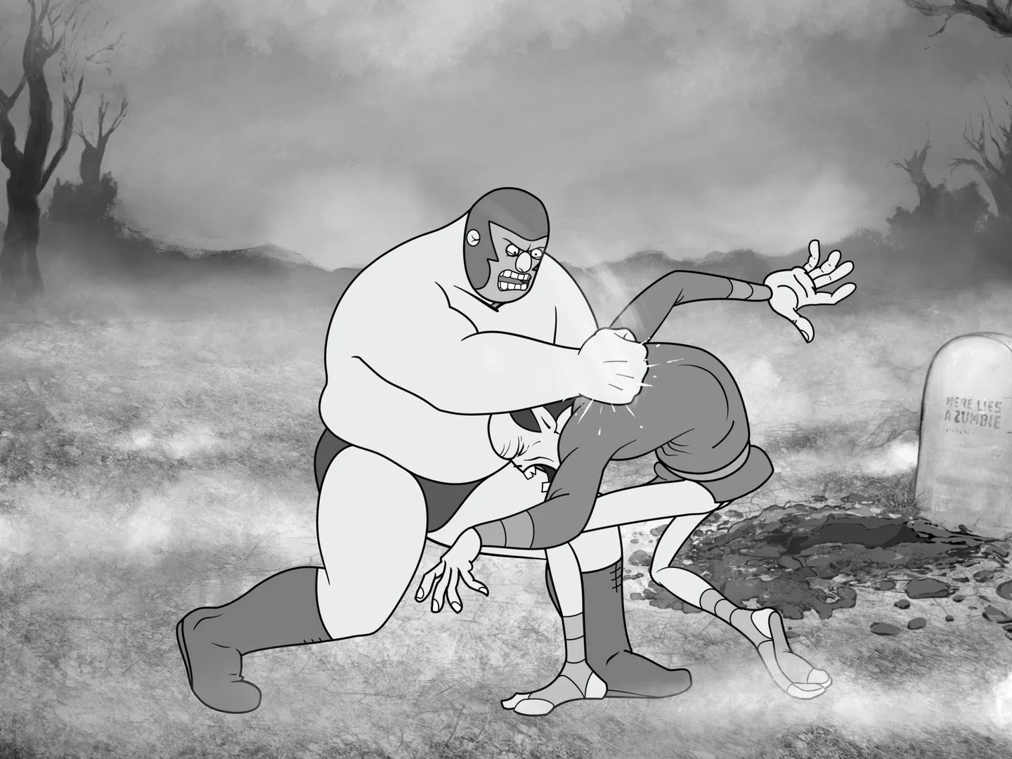 El Mano vs Japanese Zombie.jpg