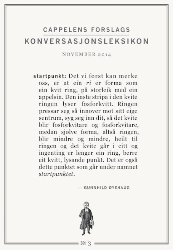 3 — Startpunkt, Gunnhild Øyehaug