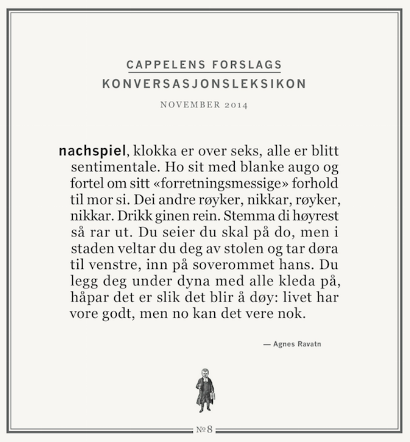 8 — Nachspiel, Agnes Ravatn
