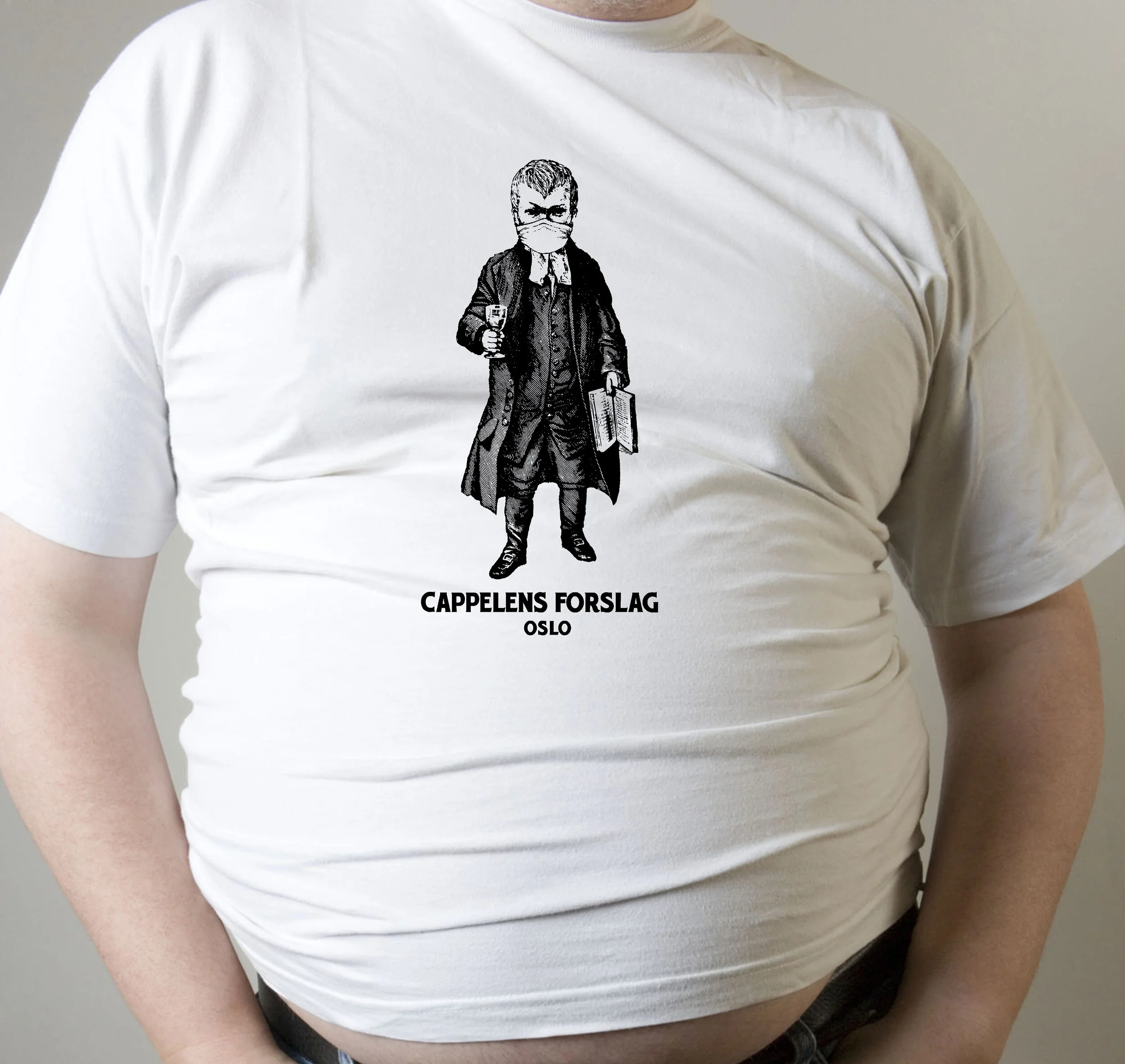 Cappelens Forslag T-shirt –Mascot w/mask