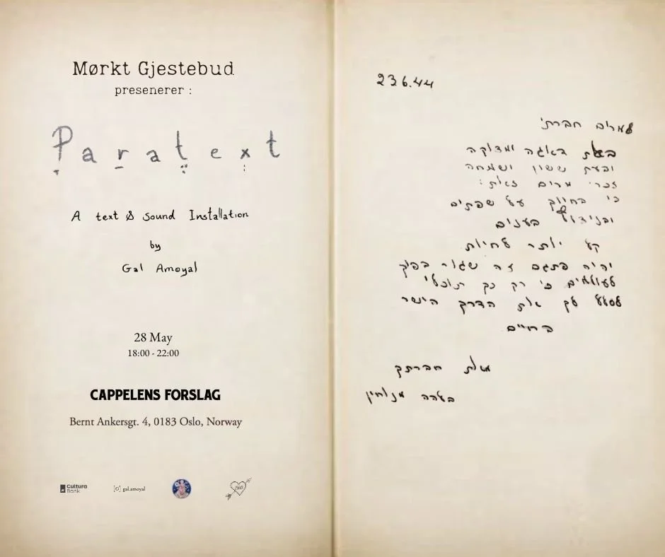 Mørkt Gjestebud with artist Gal Amoyal 