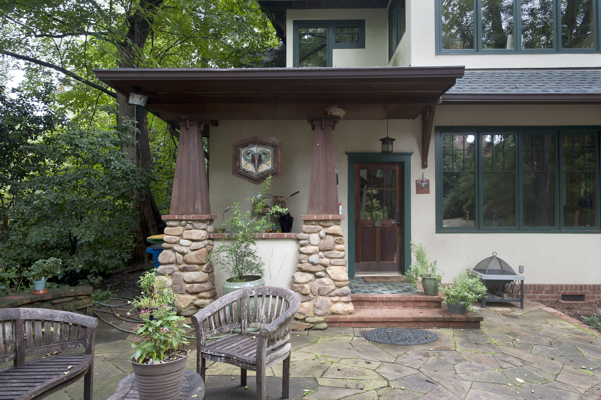 Back porch entrance.