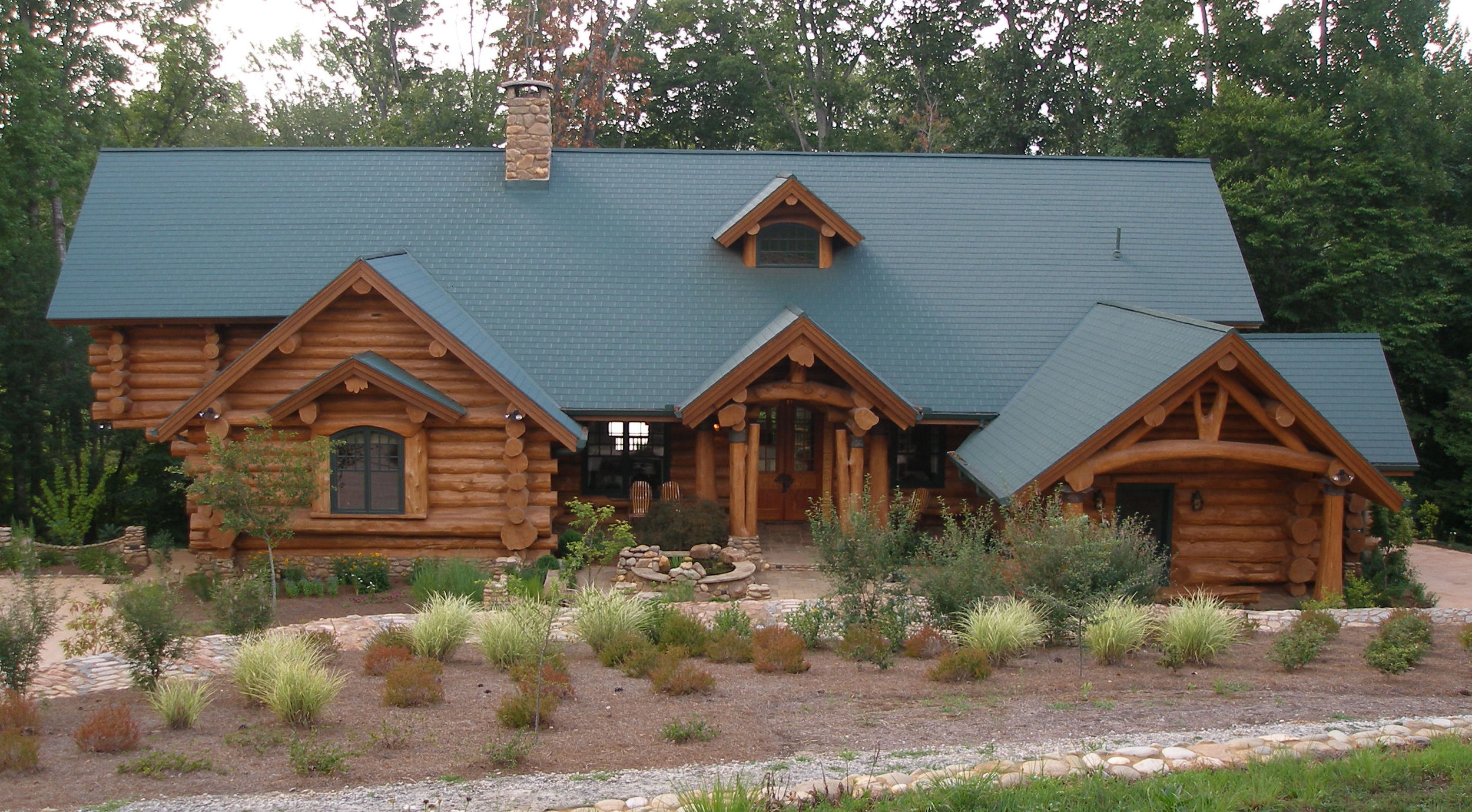 Front of house from above.