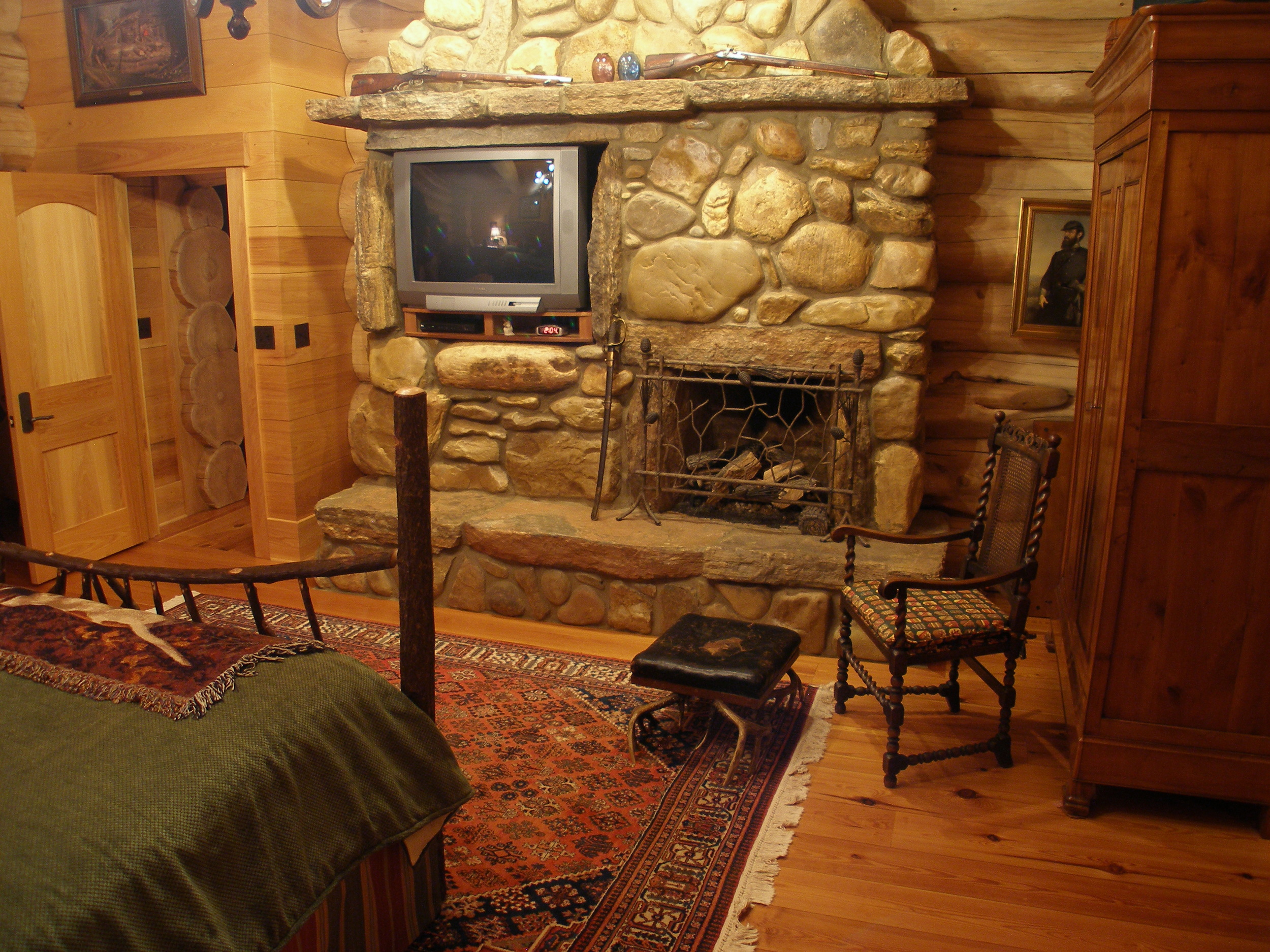 Master bedroom fireplace.