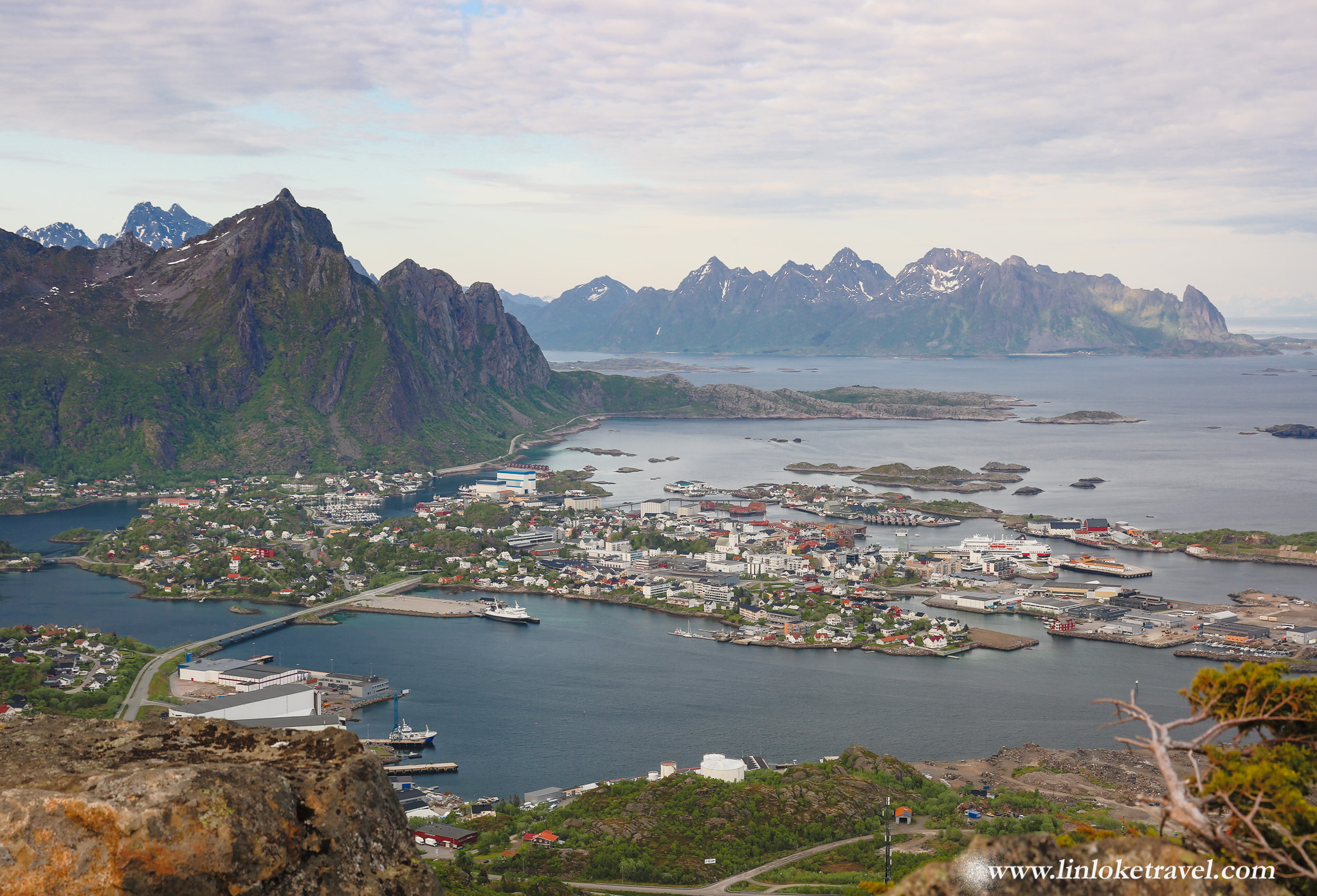 View from one of the peaks of Tjelbergtinden