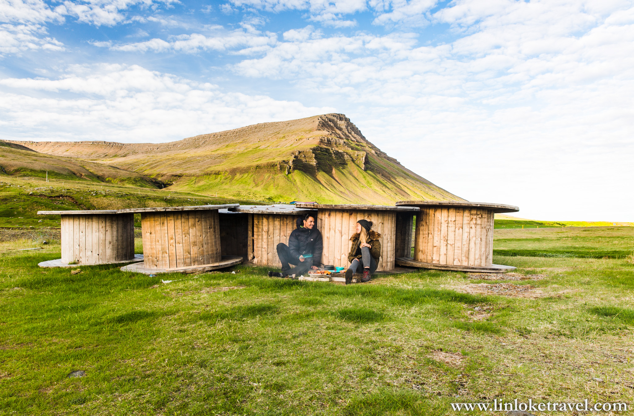 Stopping for a BBQ dinner from Northwest peninsula en route to West Fjords.