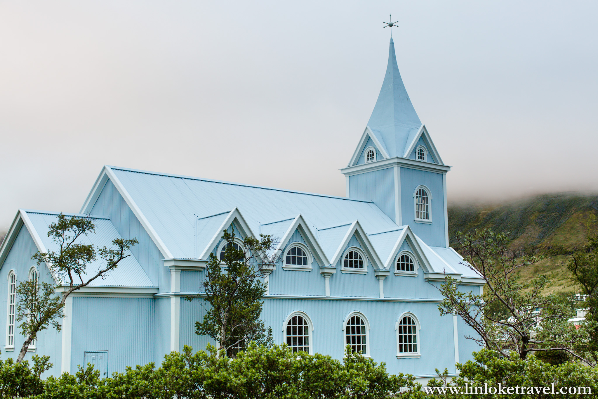 Seydisfjordur's Blue Church