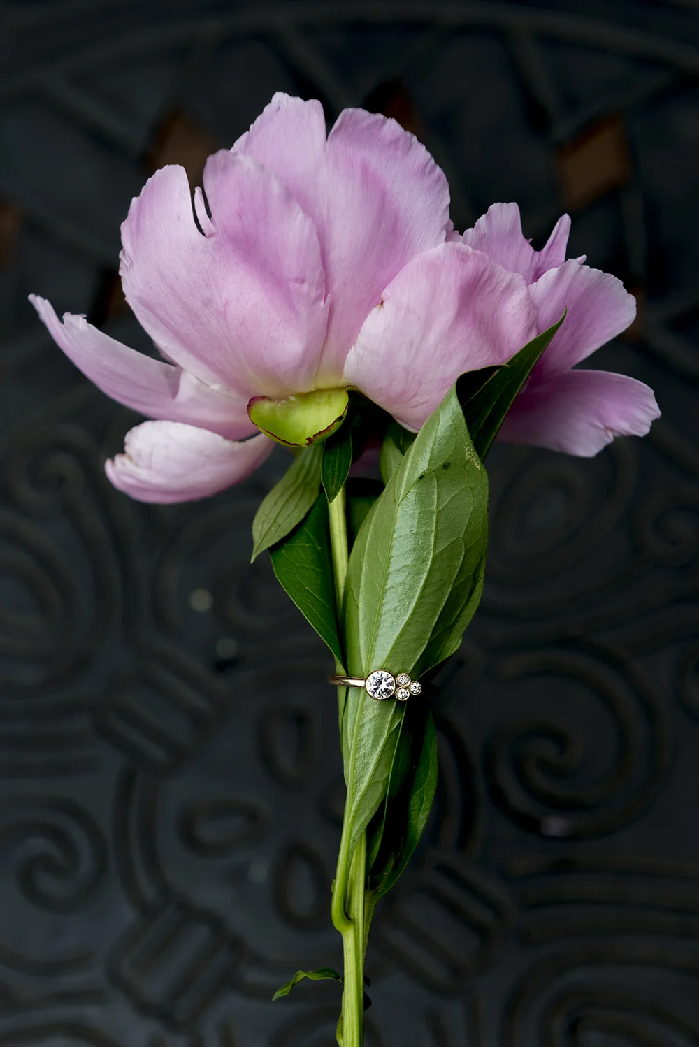 Elaine B Jewelry ring around flower